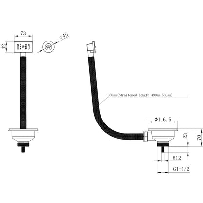 Luxe81 Universal Kitchen Sink Waste