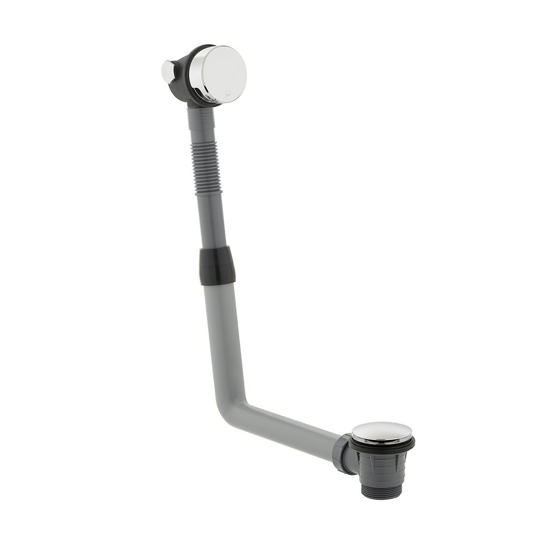 Vado Round Clic-Clac Bath Filler Waste and Overflow