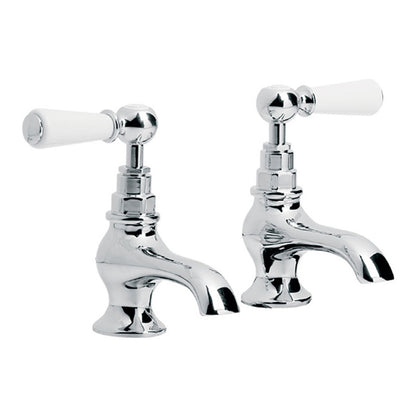Lefroy Brooks Classic White Lever Bath Taps WL8054