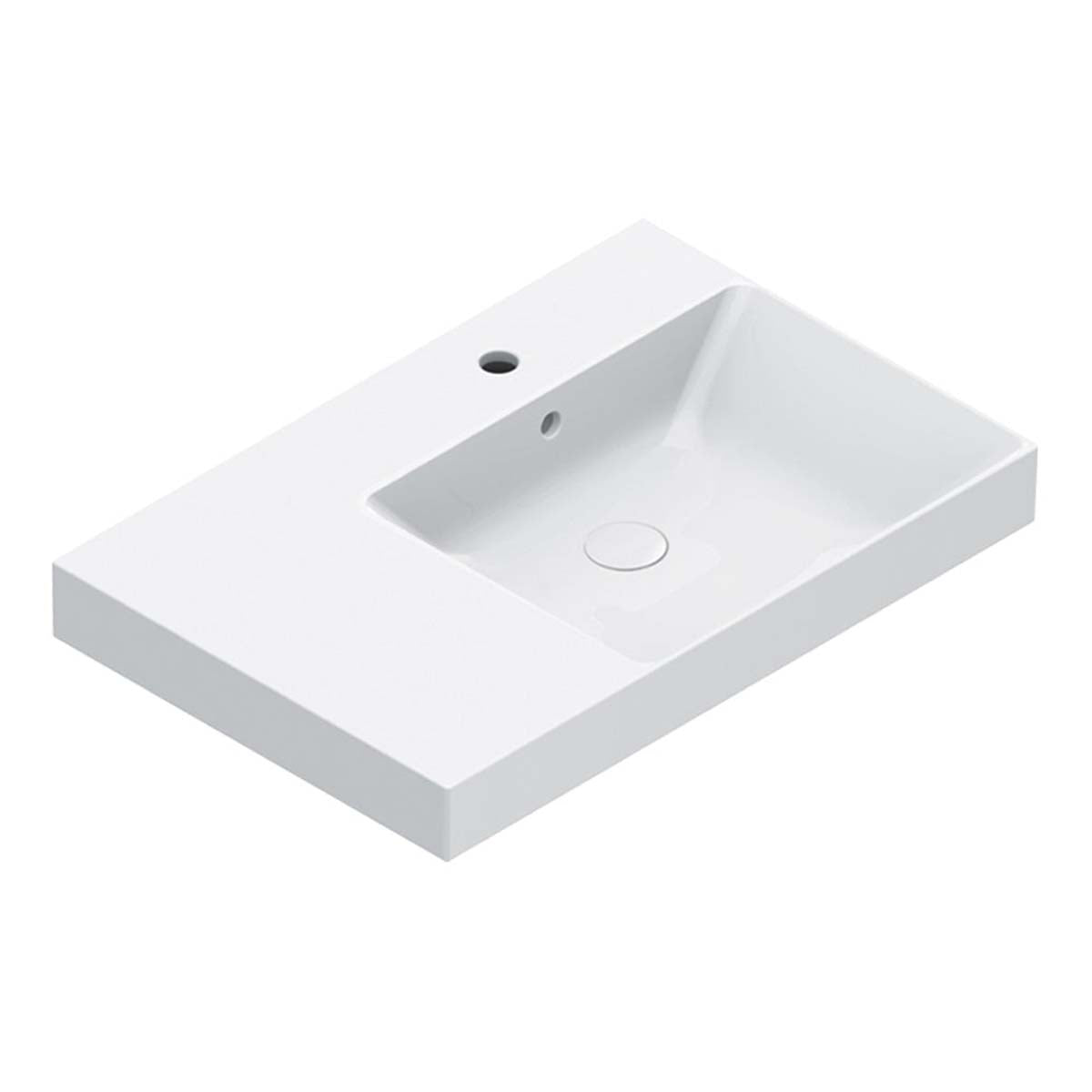 Catalano Zero 75 Offset Basin (New), 75 x 50cm