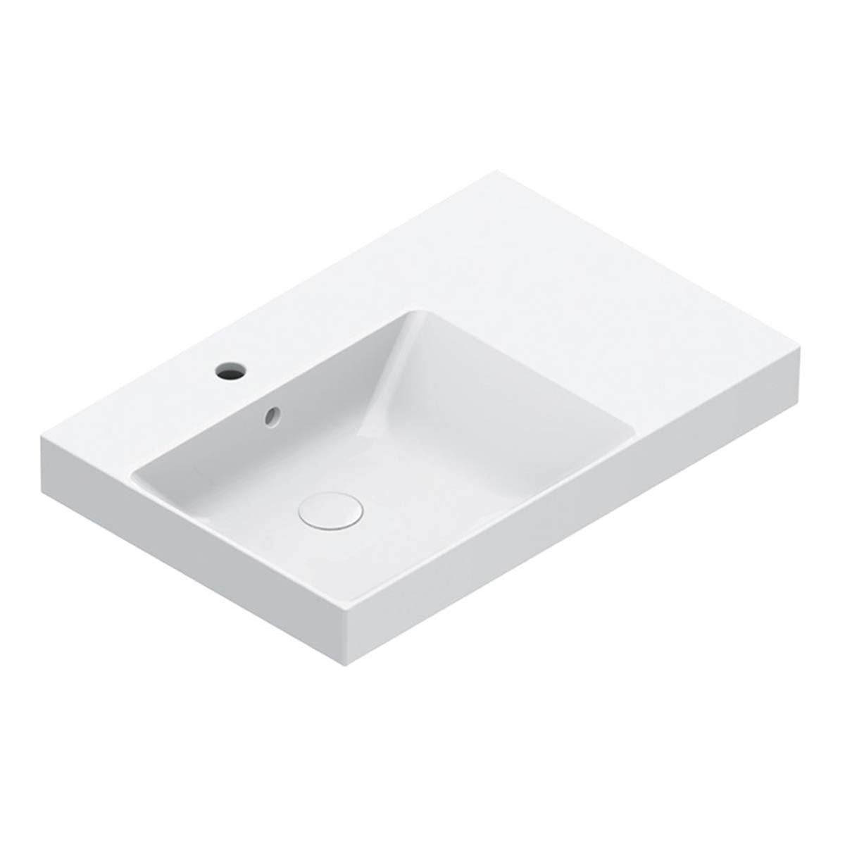 Catalano Zero 75 Offset Basin (New), 75 x 50cm