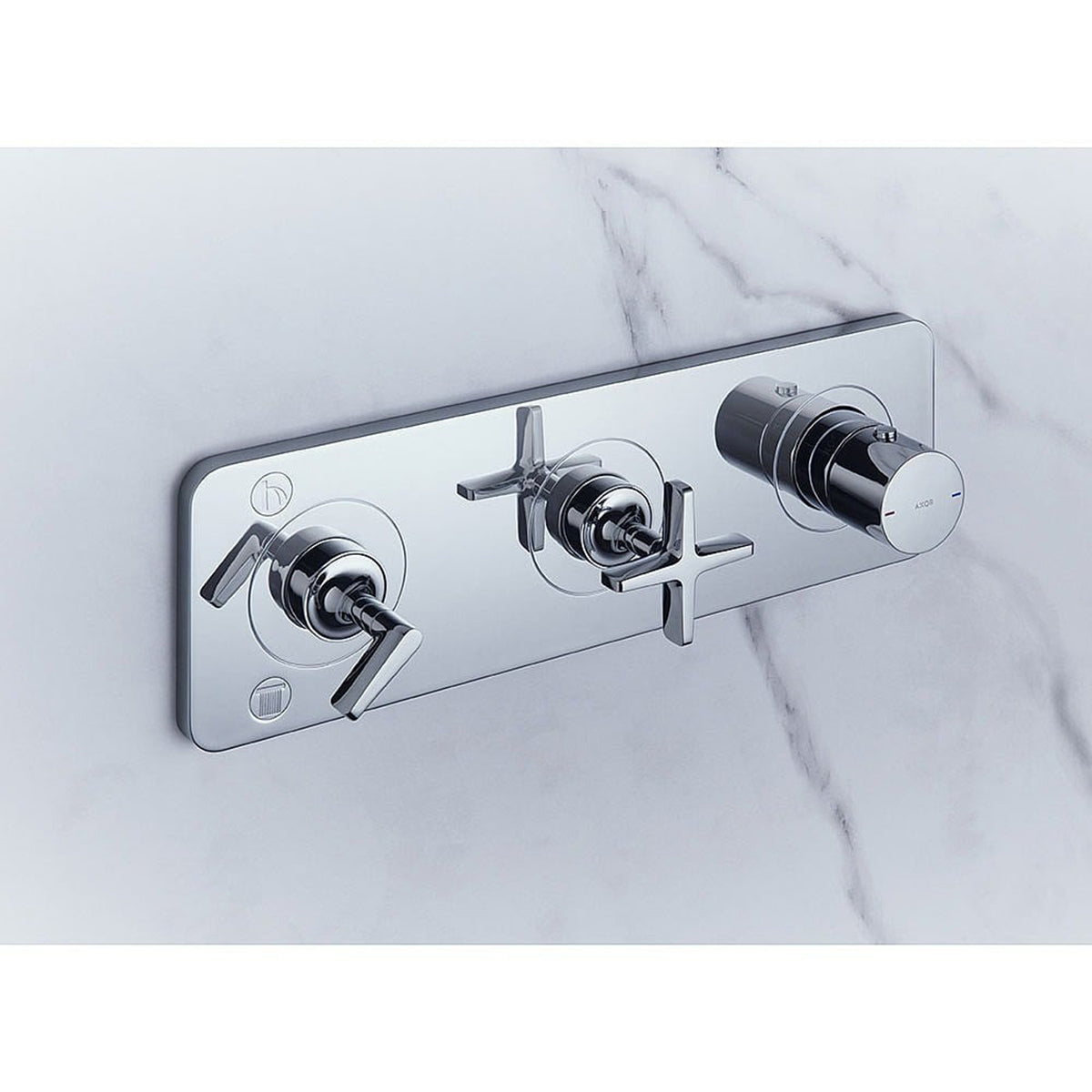 AXOR 36703000 Citterio E Two-Outlet Thermostatic Shower Valve for Precise Control