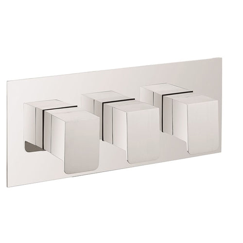 Crosswater ZERO 3 - 2 Outlet 3 Handle Concealed Thermostatic Shower Valve