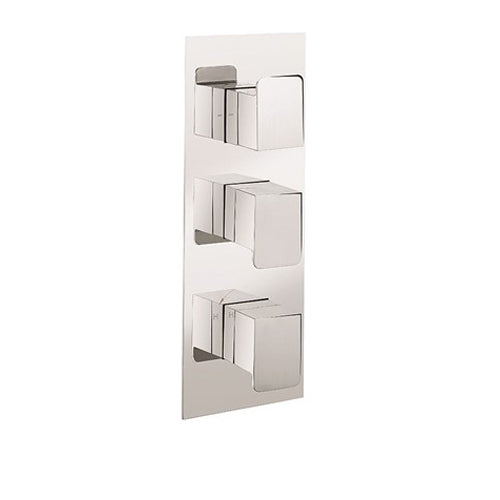 Crosswater ZERO 3 - 2 Outlet 3 Handle Concealed Thermostatic Shower Valve