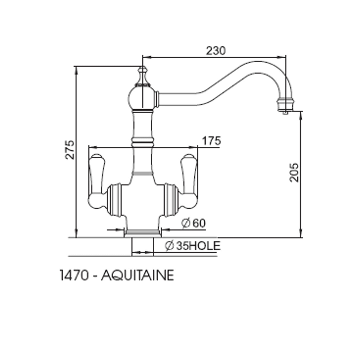 Perrin & Rowe Aquitaine 1470 Filter Tap
