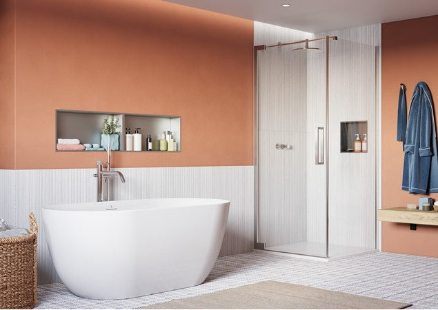 Crosswater Asura 8mm Sliding Door with Side Panel