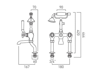 Vado Axbridge Bath Shower Mixer