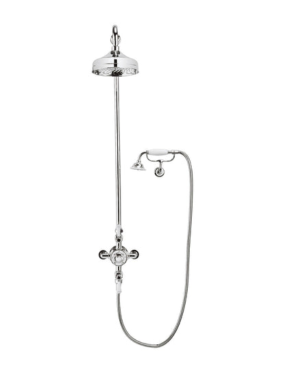 Crosswater Belgravia Thermo Shower Valve with Fixed Head and Cradle in Chrome