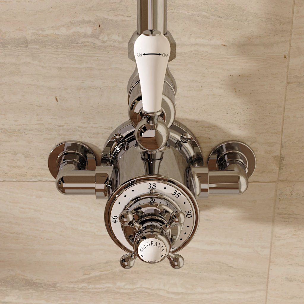 Crosswater Belgravia Thermo Shower Valve with Fixed Head in Chrome