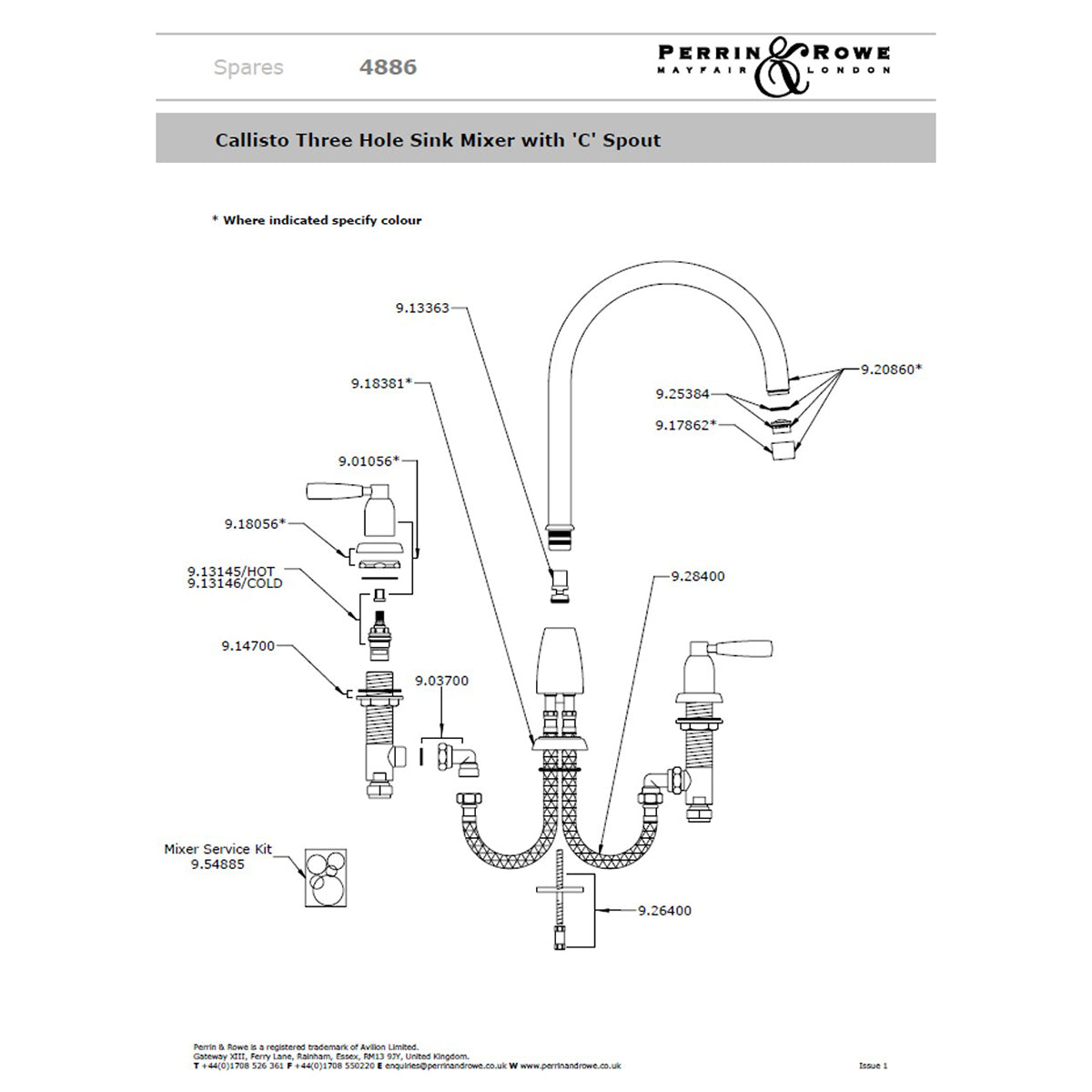 Perrin and Rowe Callisto 4886 Kitchen Tap