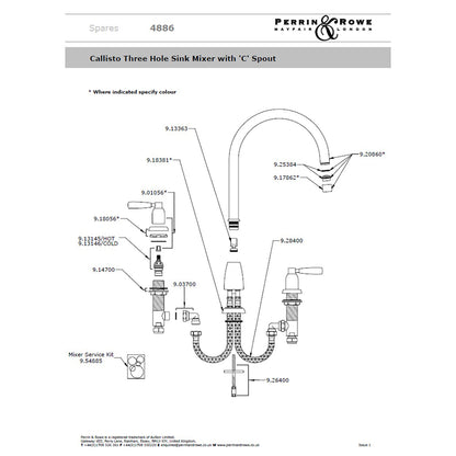 Perrin and Rowe Callisto 4886 Kitchen Tap