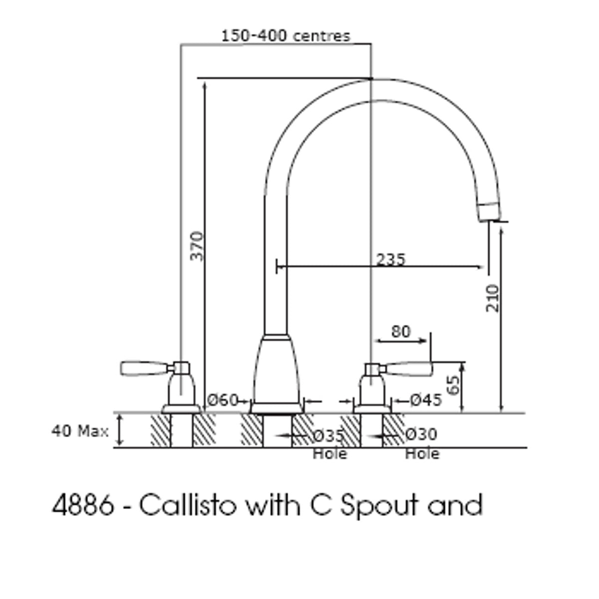 Perrin and Rowe Callisto 4886 Kitchen Tap