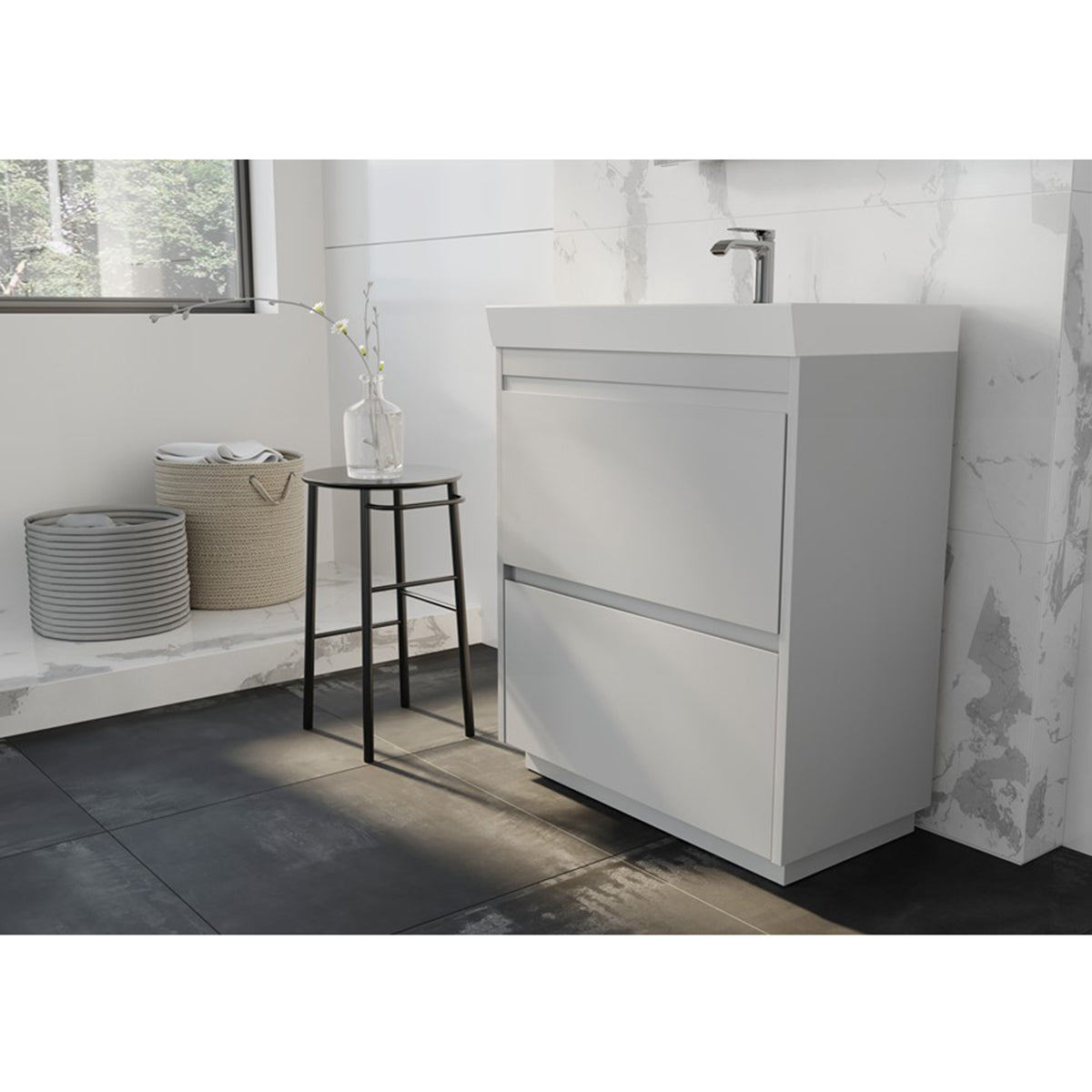 Crosswater Zion 70 Floor Standing Unit & Basin