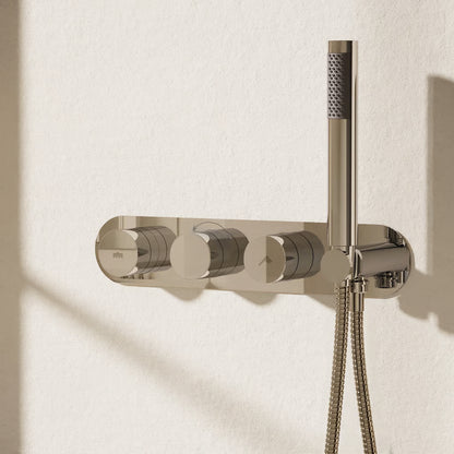 Crosswater Dial Central Thermostatic Shower Valve with 2 Way Diverter & Handset Chrome