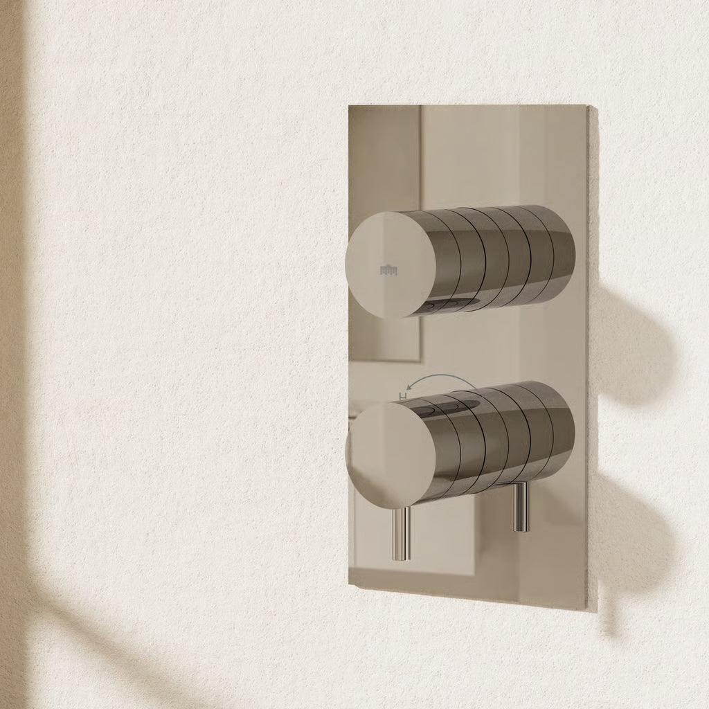 Crosswater Dial Kai Lever Single Outlet Thermostatic Shower Valve Chrome