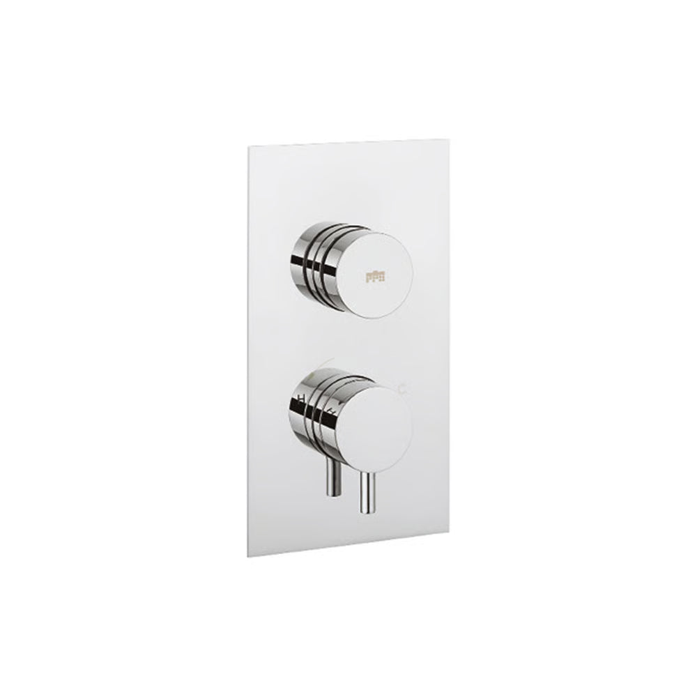 Crosswater Dial Kai Lever Single Outlet Thermostatic Shower Valve Chrome