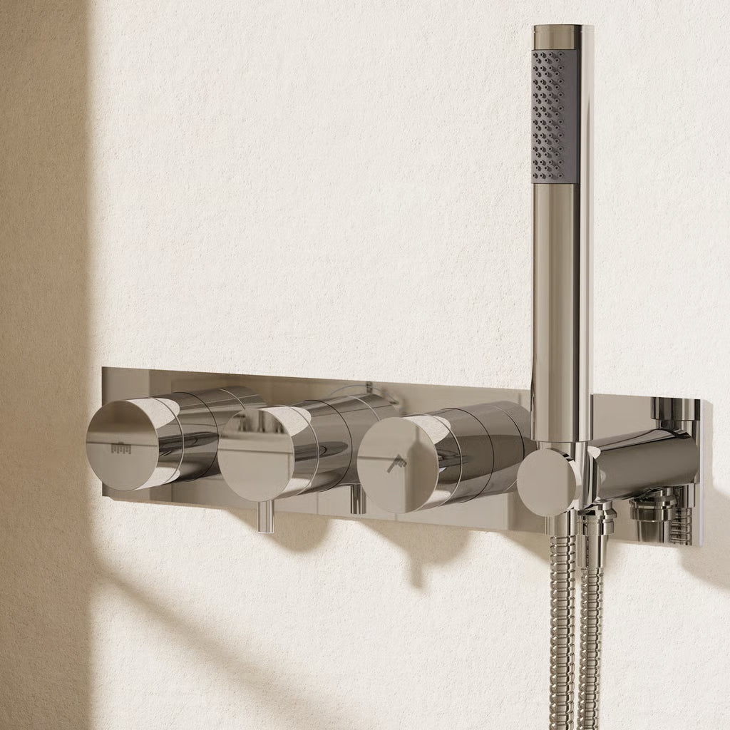 Crosswater Dial Kai Lever Thermostatic Shower Valve with 2 Way Diverter & Handset Chrome