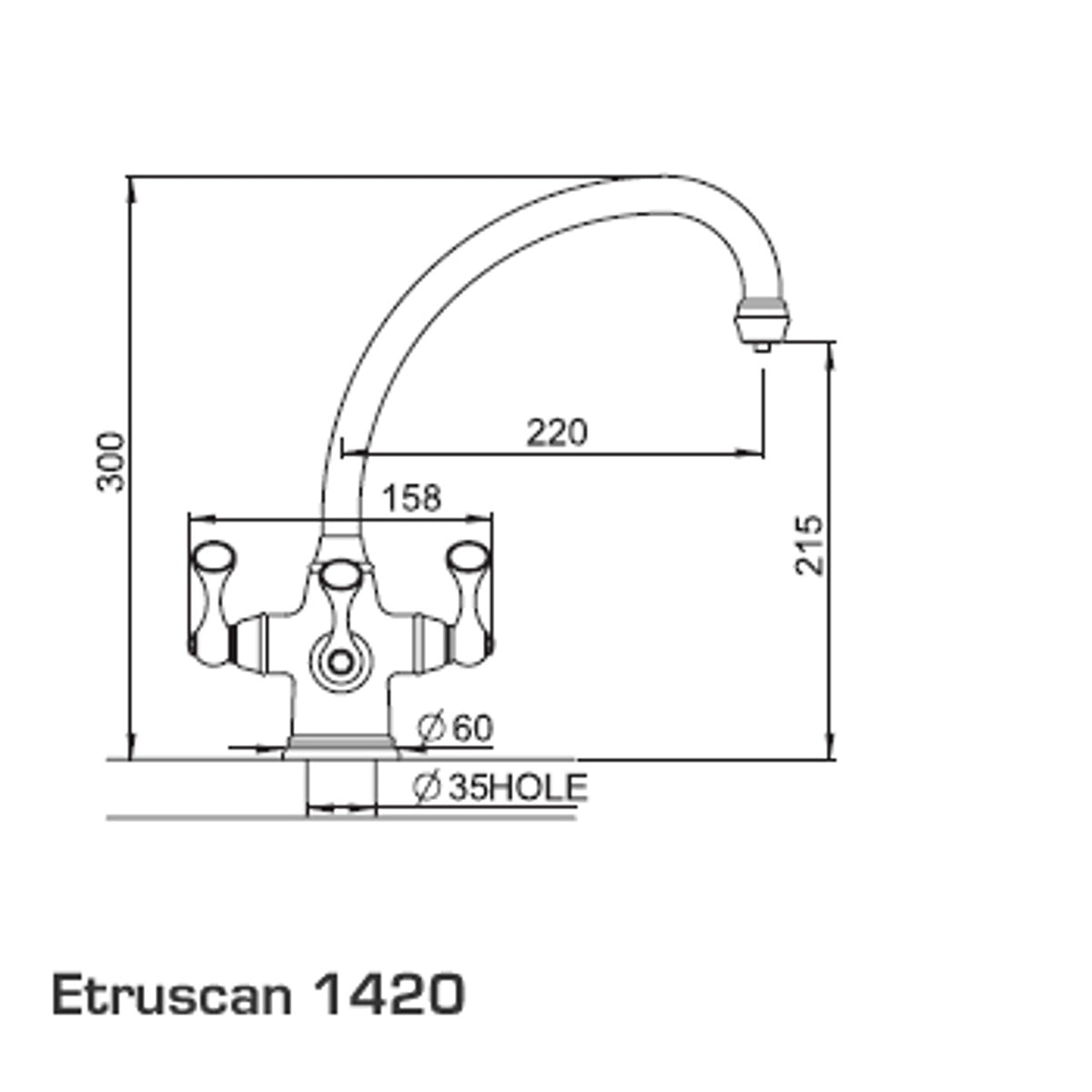 Perrin & Rowe Etruscan 1420 Filter Tap