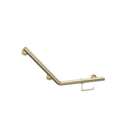 Crosswater Angled Grab Bar with WC Roll Holder