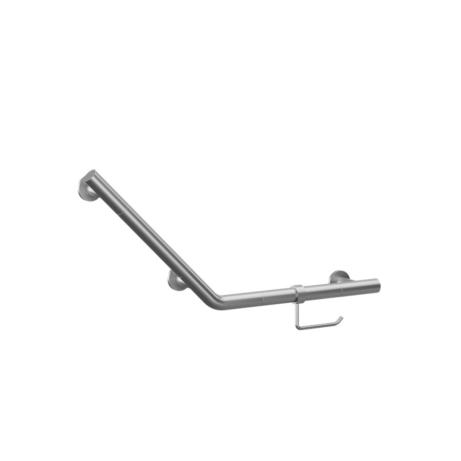 Crosswater Angled Grab Bar with WC Roll Holder