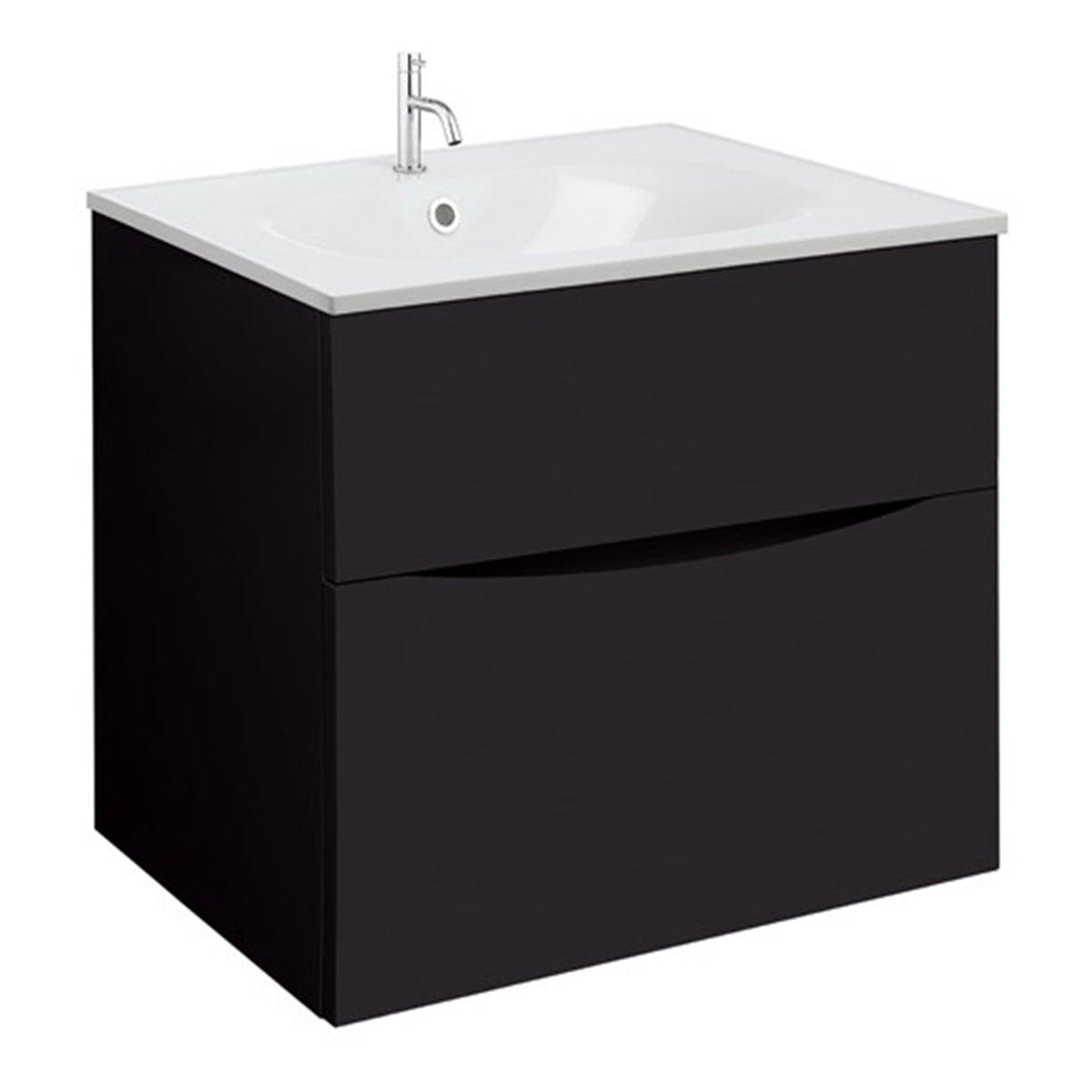 Crosswater Glide II 600 Unit with White Gloss Cast Mineral Marble Basin