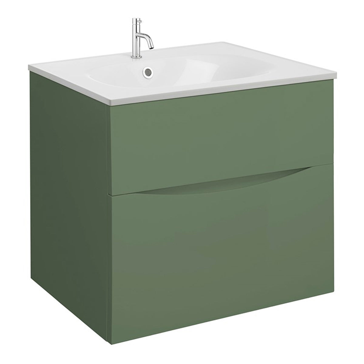 Crosswater Glide II 600 Unit with White Gloss Cast Mineral Marble Basin