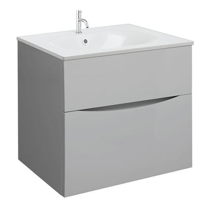 Crosswater Glide II 600 Unit with White Gloss Cast Mineral Marble Basin