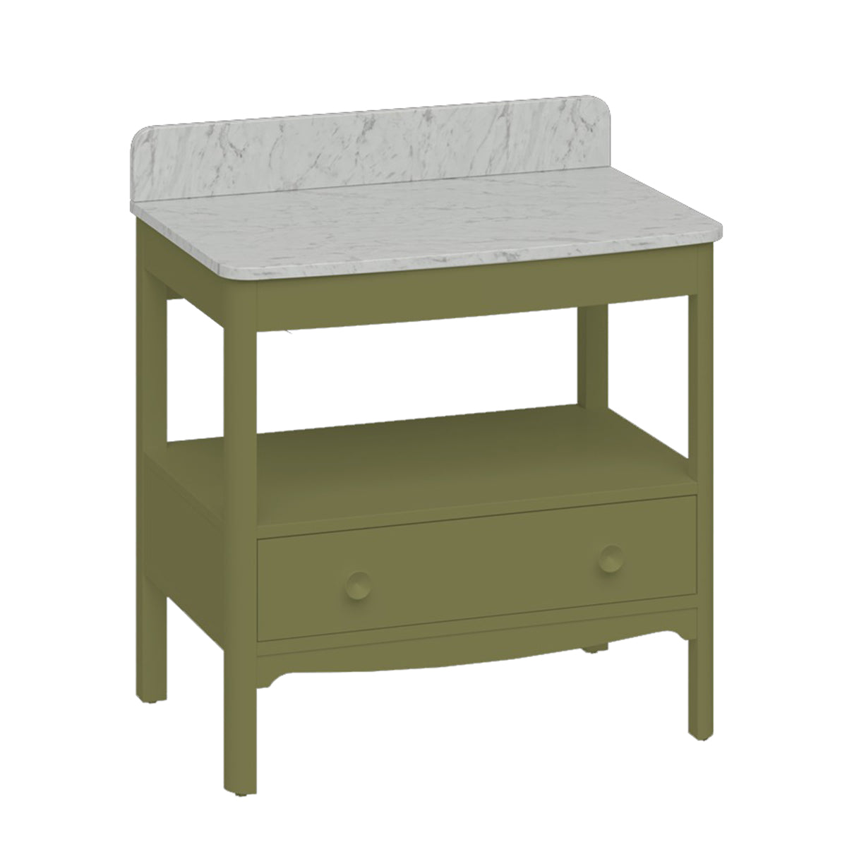 Burlington Bathrooms Guild 850 Furniture Unit with Carrara Worktop