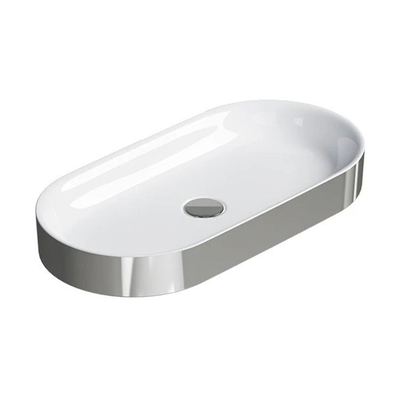 Catalano Zero 70 Gold & Silver Countertop Basin, 70 x 35 x 12cm