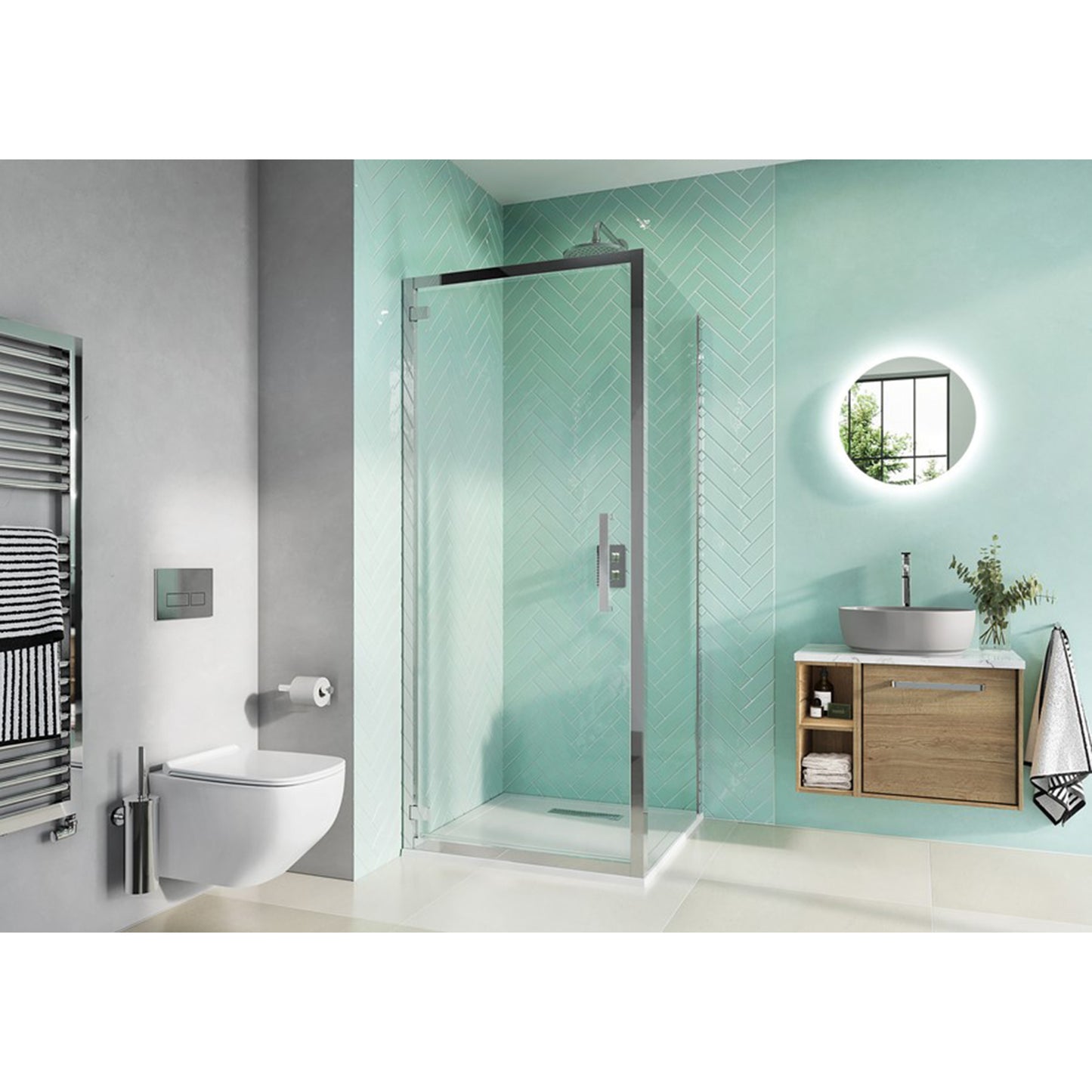 Crosswater Infinity ISPSC0900_V2 8 Hinged Door & Side Panel