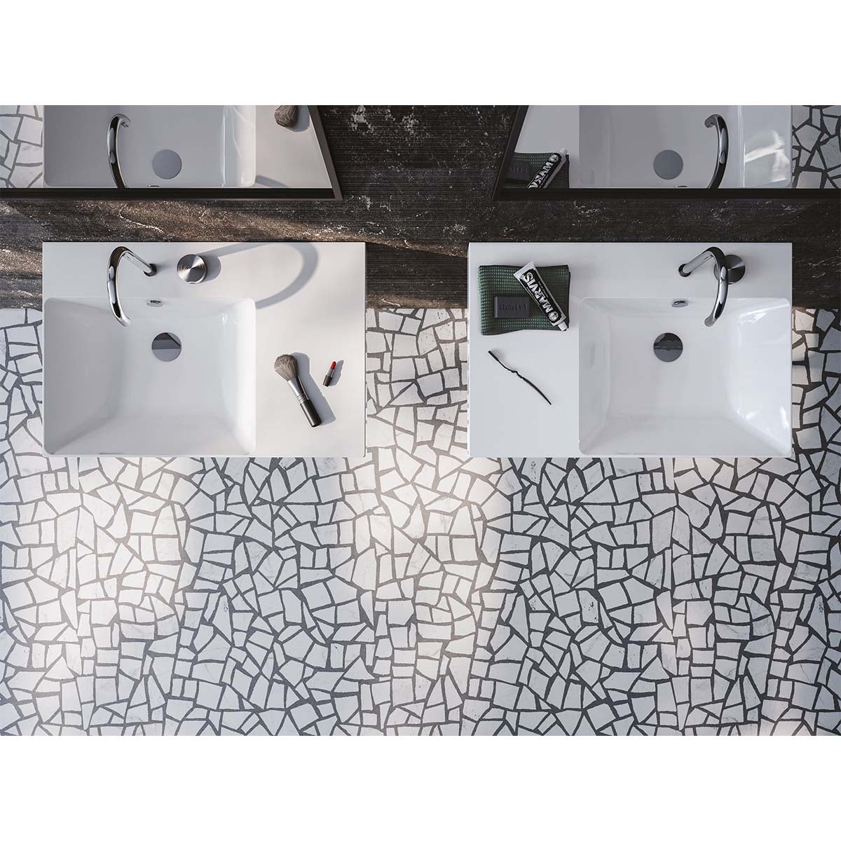 Catalano Zero 75 Offset Basin (New), 75 x 50cm