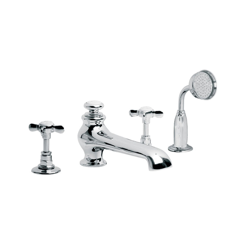 Lefroy Brooks Classic 4-Hole Bath Set With Diverter & Pull-Out Hand Shower LB1250