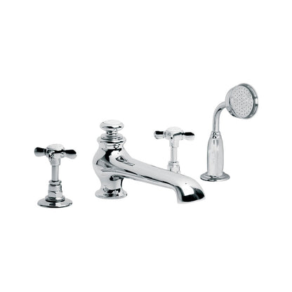 Lefroy Brooks Classic 4-Hole Bath Set With Diverter & Pull-Out Hand Shower LB1250