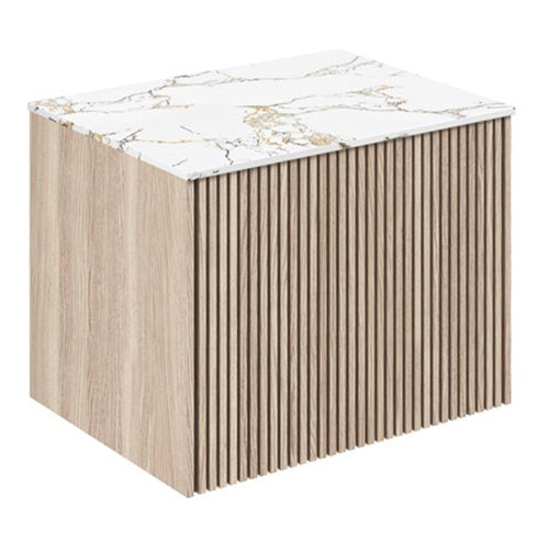 Crosswater Limit 600 Single Drawer Unit with Gold Vein Estatuario Worktop