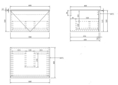 LUXE81 Nile Matte Cabinet With Matte Stone Basin or Ceramic