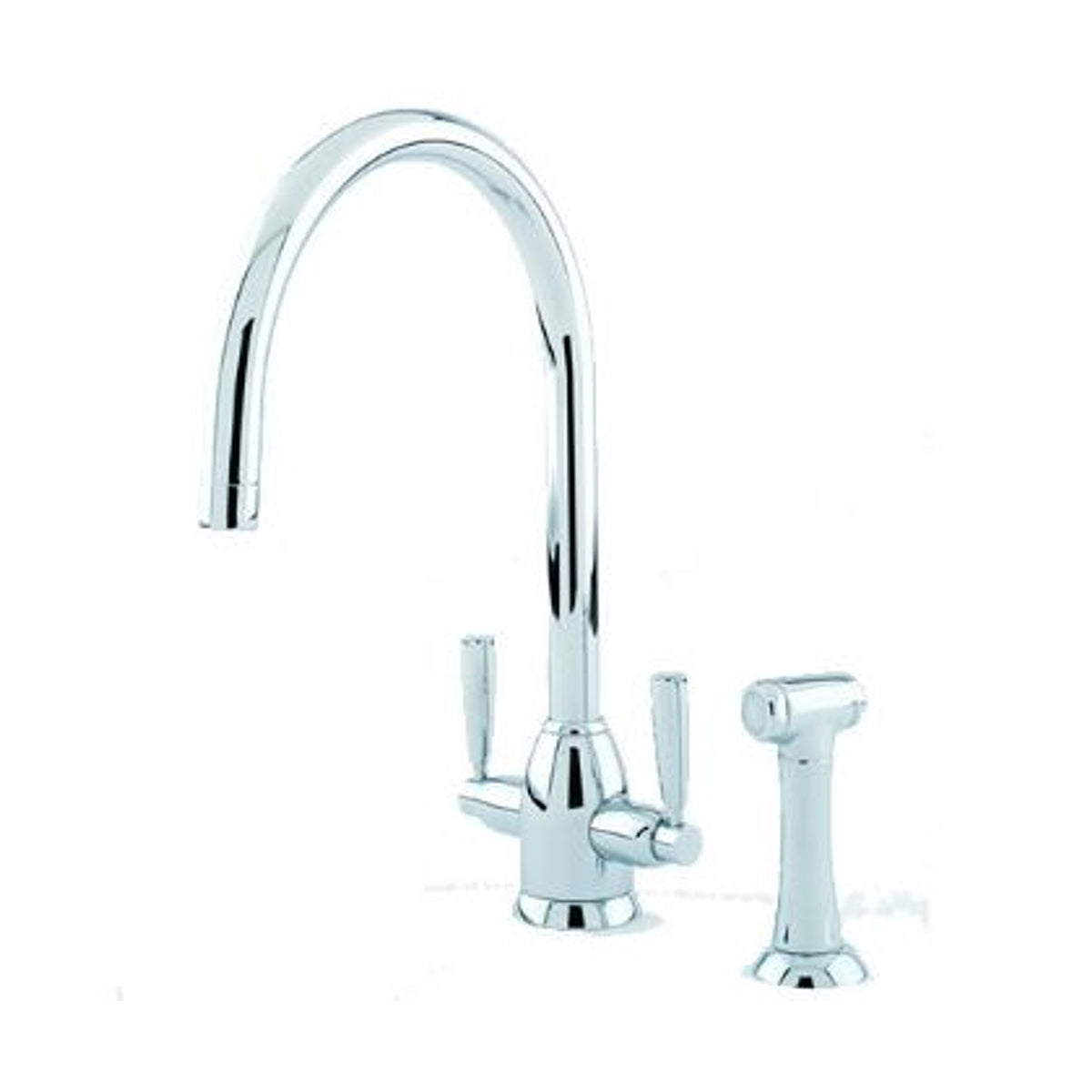 Perrin & Rowe Oberon - C Spout 4866 (with Rinse) Kitchen Tap