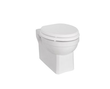 Burlington 355 x 500 x 355mm Round Wall Hung Pan - White