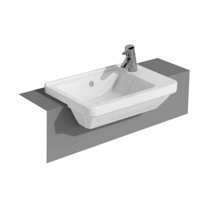 Vitra S50 Compact Semi-Recessed Basin Right Hand 1 Taphole - 5340