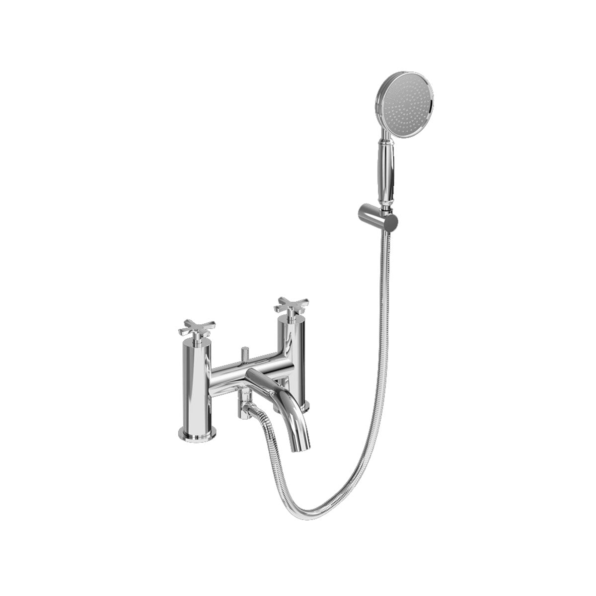 Burlington Riviera Bath Shower Mixer with Handset and Hose Kit