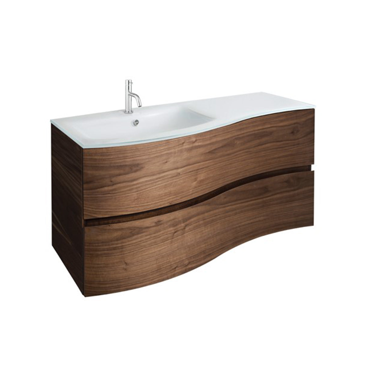 Crosswater Svelte 1000 Unit & Ice White Glass Basin