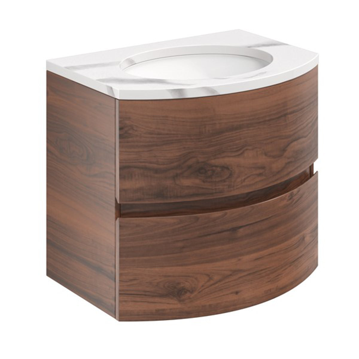 Crosswater Svelte 600 Wall Mounted Unit with 600 Calcutta Marble Effect Basin
