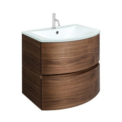 Crosswater Svelte 600 Unit & Ice White Glass Basin