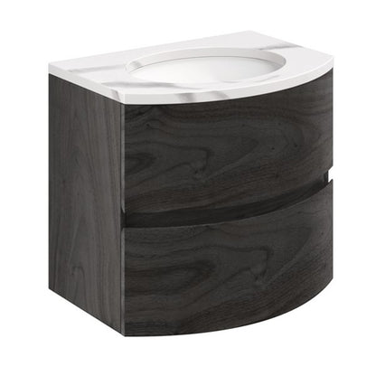 Crosswater Svelte 600 Wall Mounted Unit with 600 Calcutta Marble Effect Basin