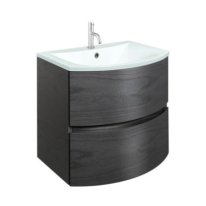 Crosswater Svelte 600 Unit & Ice White Glass Basin