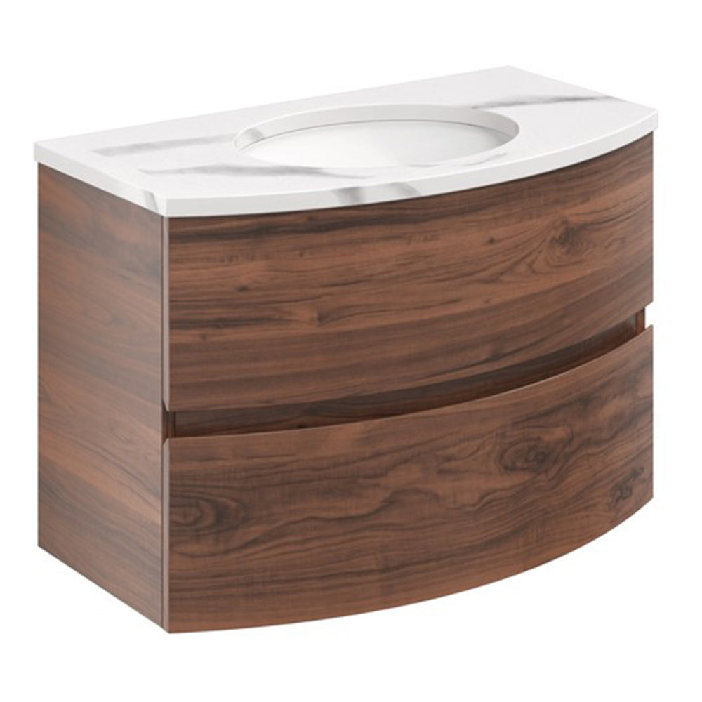 Crosswater Svelte 800 Wall Mounted Unit with 800 Calcutta Marble Effect Basin