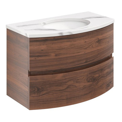 Crosswater Svelte 800 Wall Mounted Unit with 800 Calcutta Marble Effect Basin