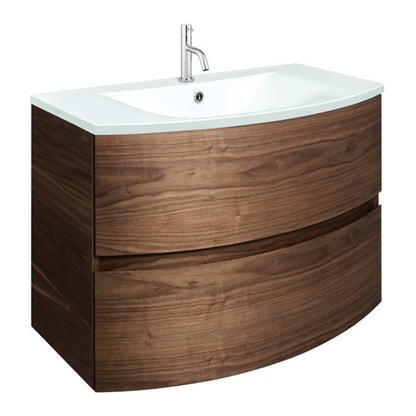 Crosswater Svelte 800 Unit & Ice White Glass Basin