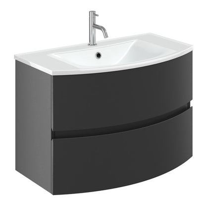 Crosswater Svelte 800 Unit & Ice White Glass Basin