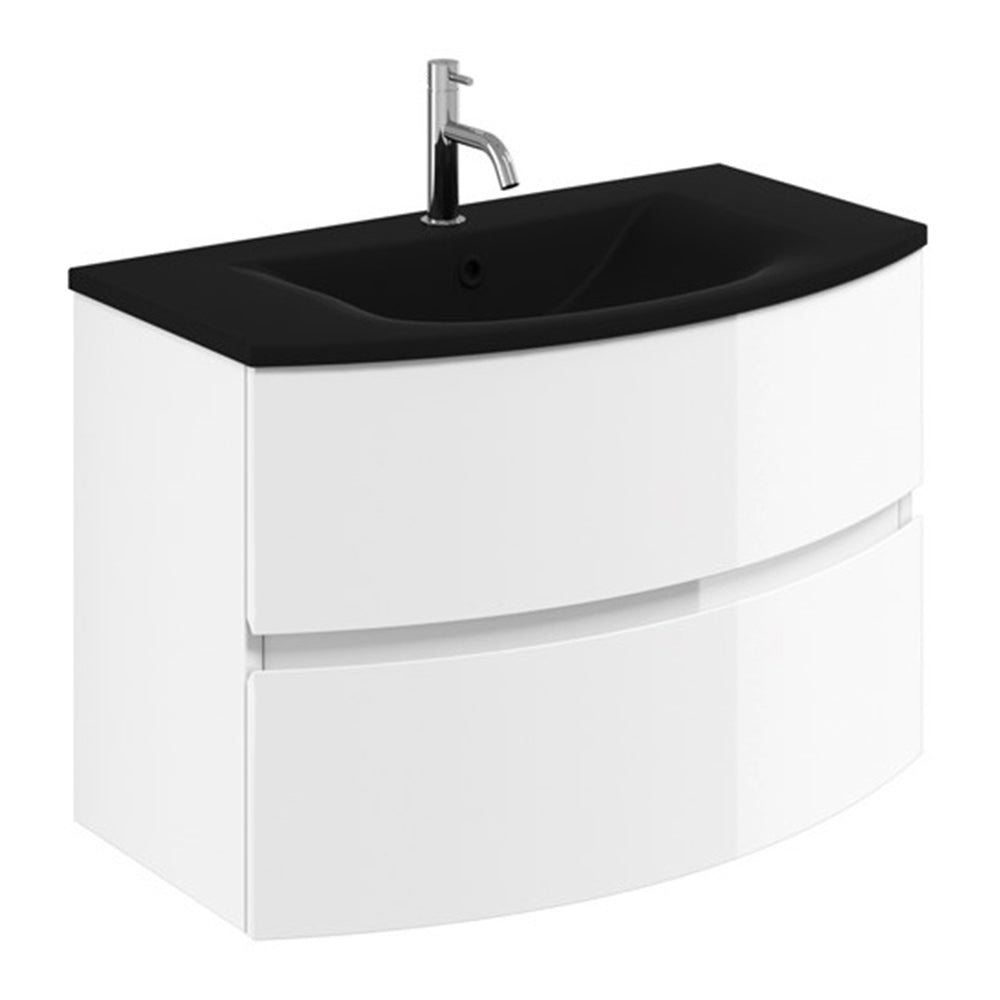 Crosswater Svelte 800 Unit & Midnight Black Glass Basin