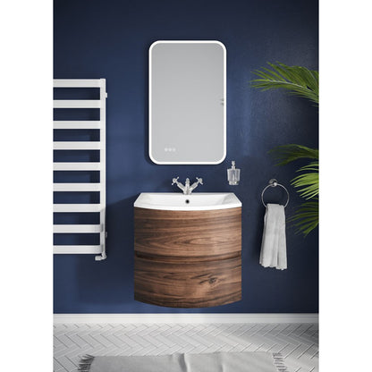 Crosswater Svelte 600 Unit & Ice White Glass Basin